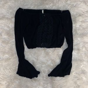 Black Off The Shoulder Shirt